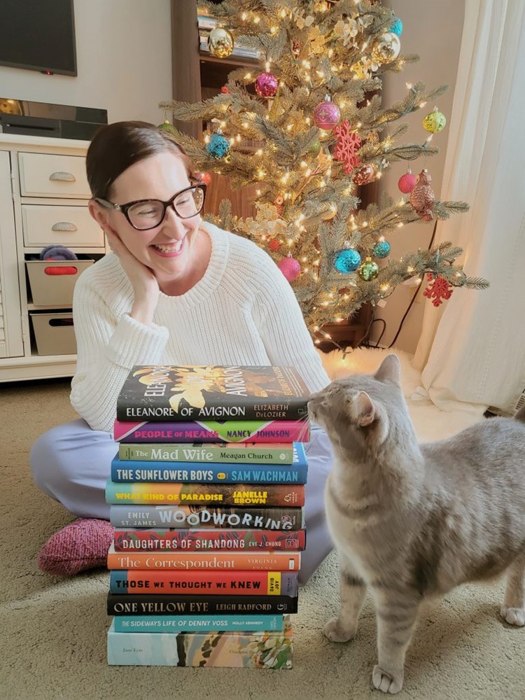 Amy Allen Clark with the 2026 MomAdvice Book Club Books (JOIN NOW)