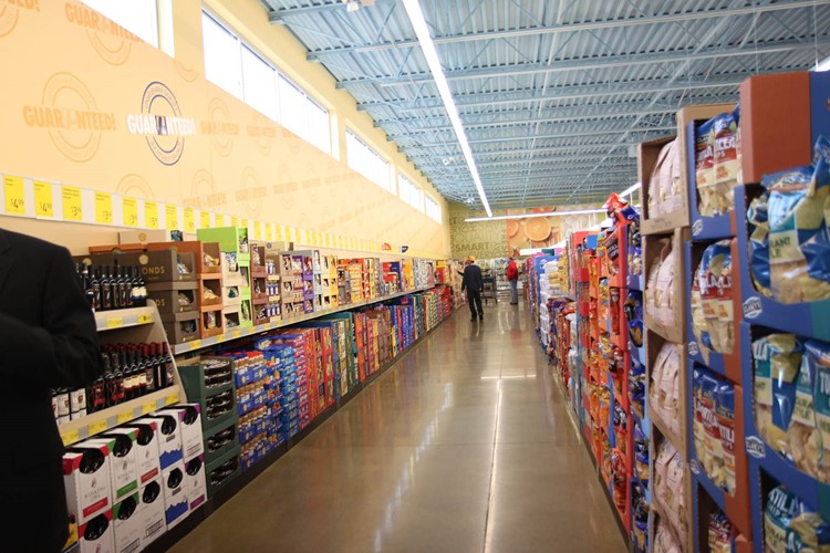 Grocery Aisles at ALDI Tour