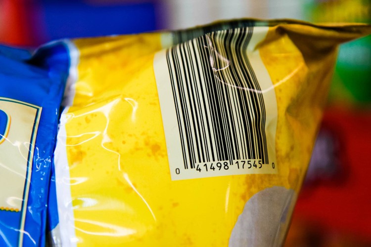 Barcodes on ALDI products