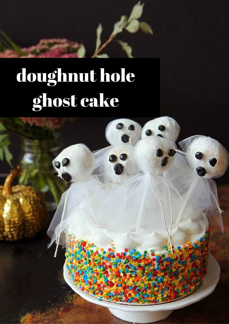 Doughnut Hole Ghost Cake