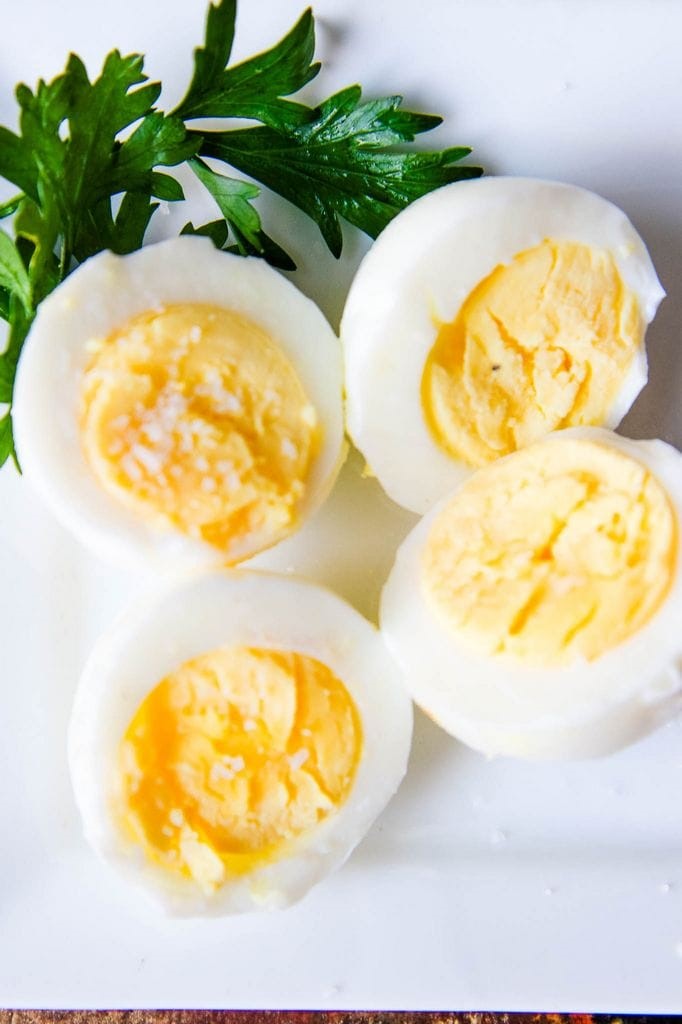 Hard Boiled Eggs In The Oven Recipe Finished Yolks