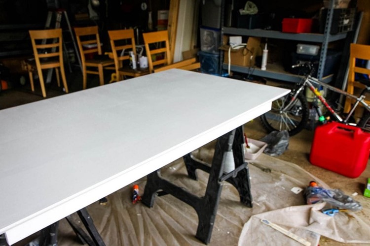 How to Paint a Kitchen Table First Coat