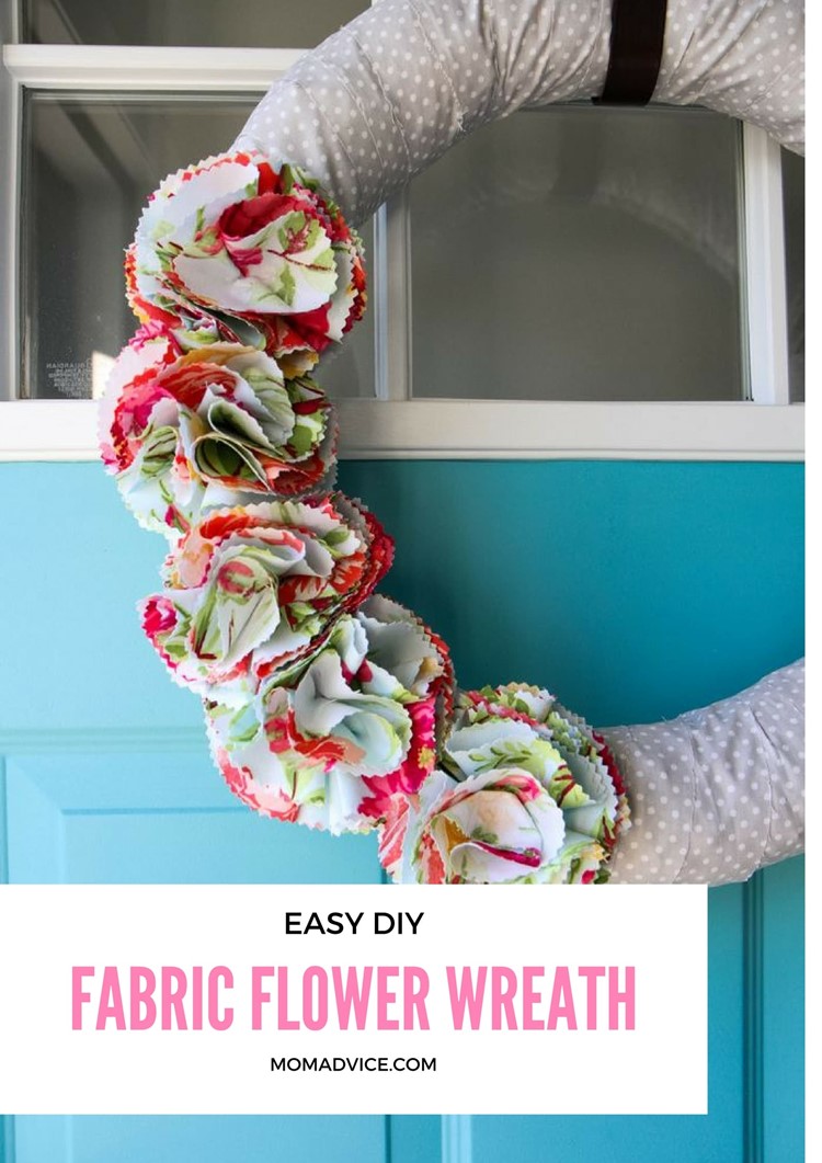 fabric floral wreath
