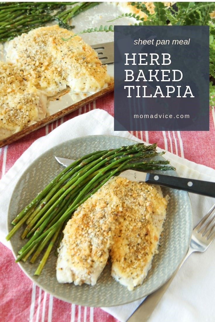 Herb Baked Tilapia Sheet Pan Meal