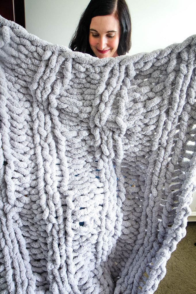 How to make online a jumbo yarn blanket