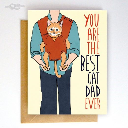 Best Cat Dad Ever Valentine's Day Card