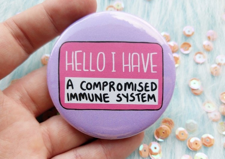 Immune Compromised Button Pin